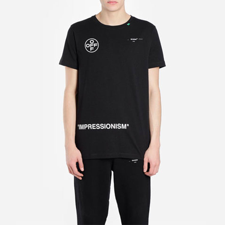 Off-White SS19 Graffiti Pink Arrows Short Sleeve OMAA027R191850151028
