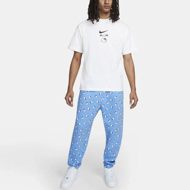 Nike x Hello Kitty Crossover Funny Cartoon Alphabet Pattern Printing Short Sleeve Asia Edition Unisex White DR6075-100