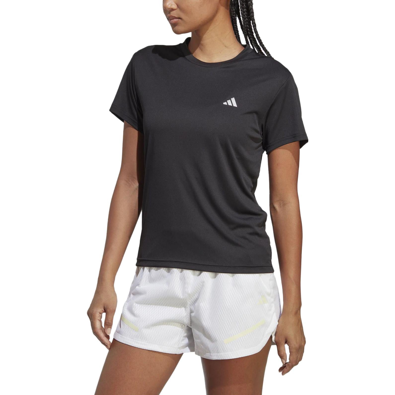 (WMNS) adidas Run It Tee 'Black' HZ0107