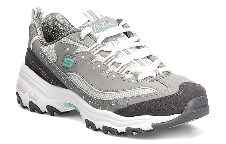 (WMNS) Skechers D'Lites 1.0 Low-Top Running Shoes Grey 11947-GYLP
