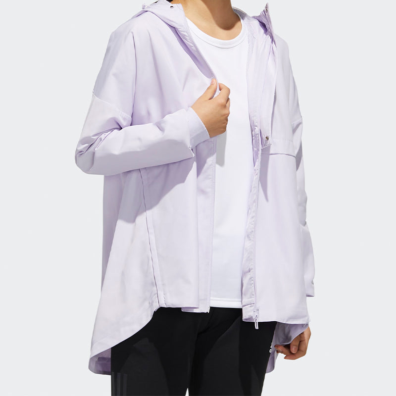 (WMNS) adidas Wb Logo Printing Hooded Jacket Purple FM9258