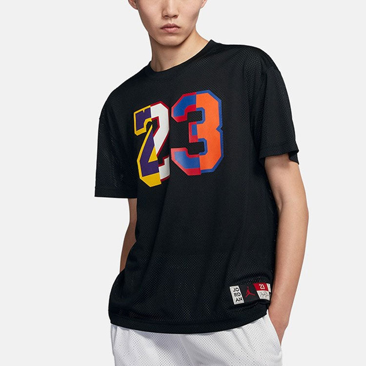Air Jordan 23 Printing Mesh Short Sleeve Black AV0117-010