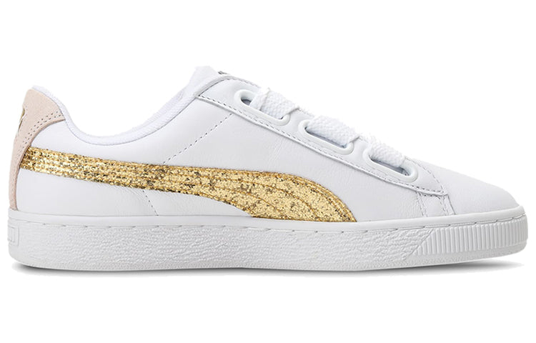 (WMNS) PUMA Basket Heart 'Gold Glitter' 364078-01
