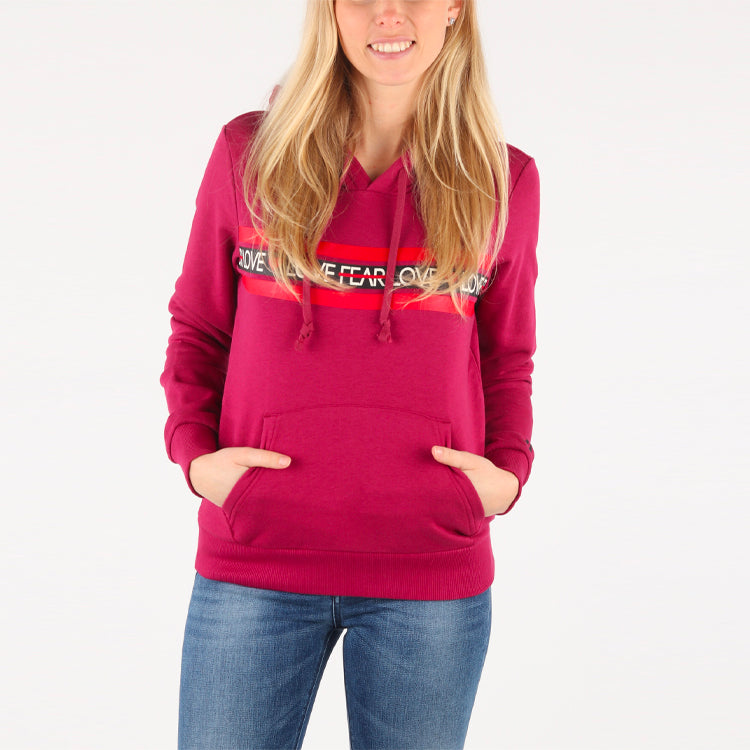 (WMNS) Converse Love the Progress Print Hoodie Asia Sizing 'Red' 10017330-A02