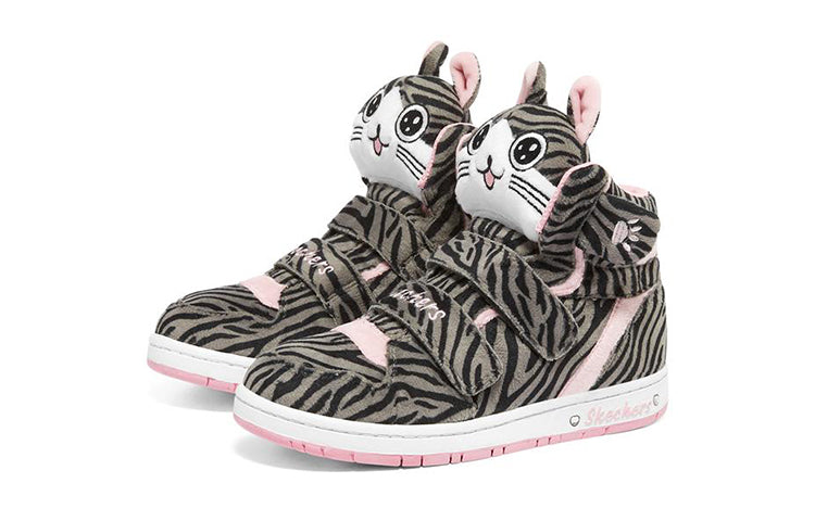 (GS) Skechers Sugarcanes Shoes 'Grey Black Pink' 310998L-GYBK