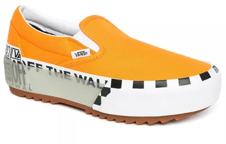 Vans Classic Slip-On Stacked 'Logo Stack - Bright Marigold' VN0A4TZV1LC