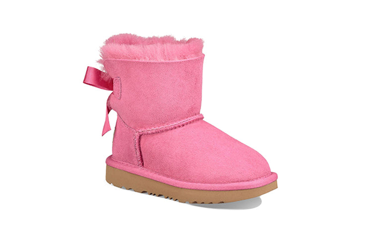 (PS) UGG Mini Bailey Bow II Fleece Lined Pink 1017397T-PAZ