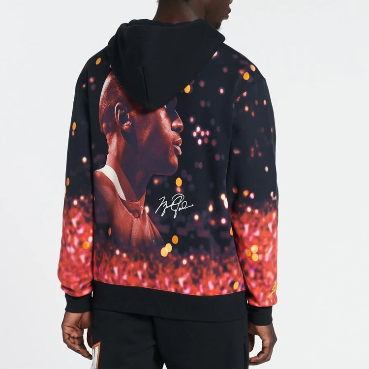 Men's Air Jordan Casual Logo Pullover Hooded Long Sleeves Black DC9610-010