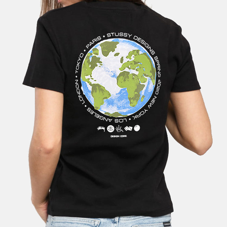 Stussy Earth Printing Short Sleeve Unisex Black 1904506-BLK