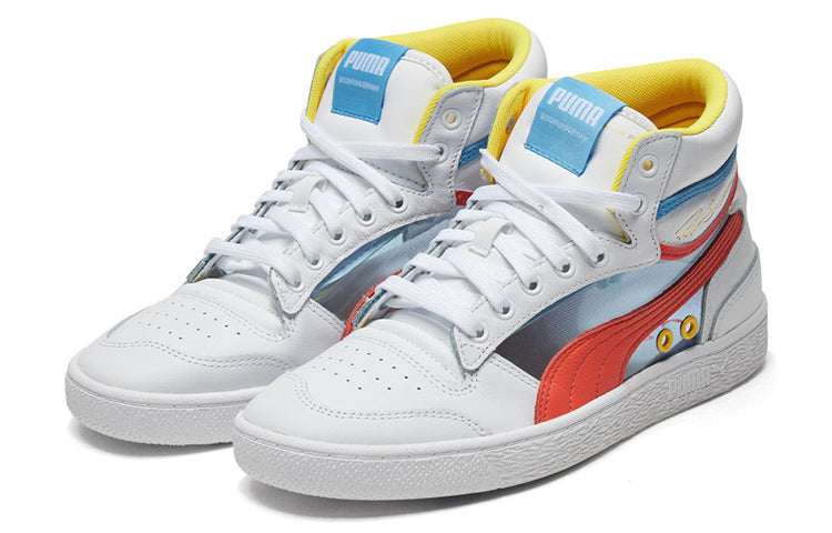 PUMA Ralph Sampson Mid Glass 'White/Hot Coral/Ethereal Blue' 371582-02