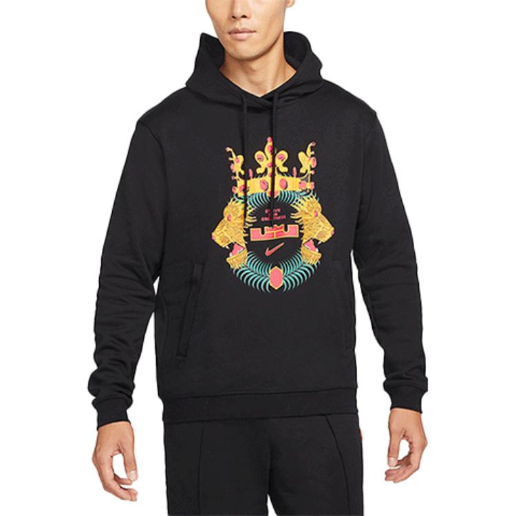 Men's Nike Basketball Sports Training Casual Fleece Lined Hooded Black DA6712-010