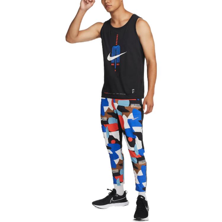 Men's Nike Splicing Contrasting Colors Casual Straight Sports Pants/Trousers/Joggers Multicolor DQ4723-010