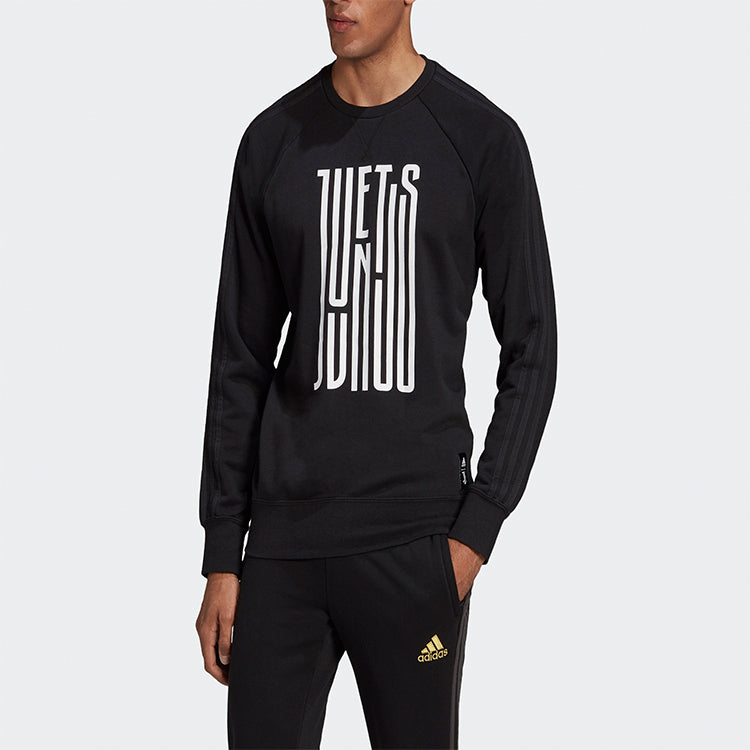 adidas Soccer/Football Sports Round Neck Pullover Black FR4218