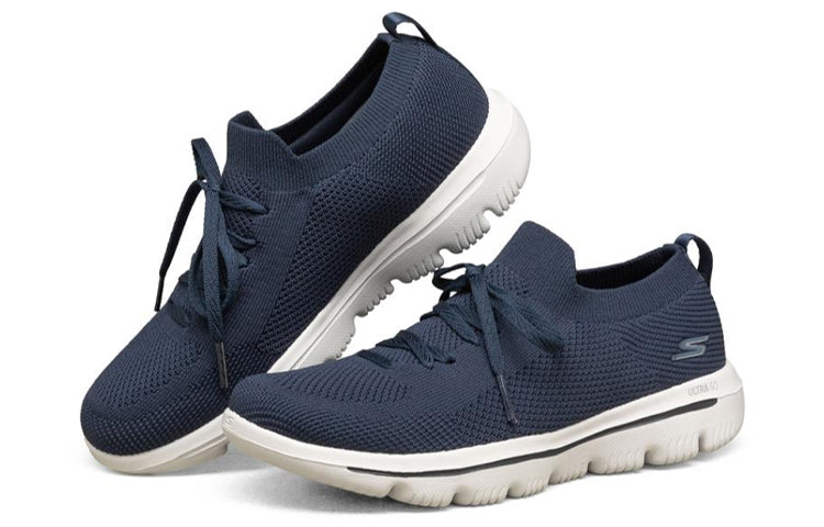 (WMNS) Skechers Go Walk Evolution Ultra Sports Shoes Blue/White 15779-NVW