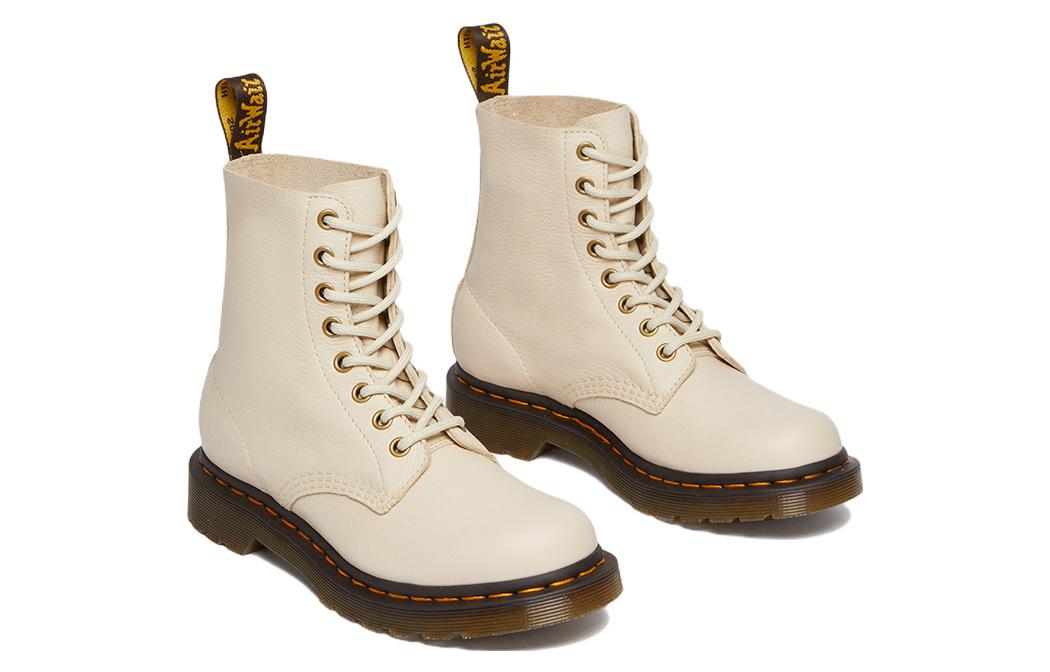 (WMNS) Dr.Martens 1460 Pascal Virginia Leather Boots 'Parchment Beige' 26802292