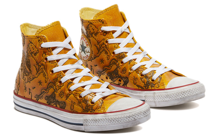 Converse Leather Chuck Taylor All Star High-Top Canvas Shoes Yellow 172535C