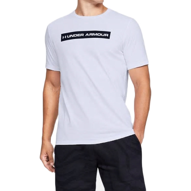 Under Armour UA Bar Originators Training Sports Breathable Short Sleeve Couple Style White 1352045-100