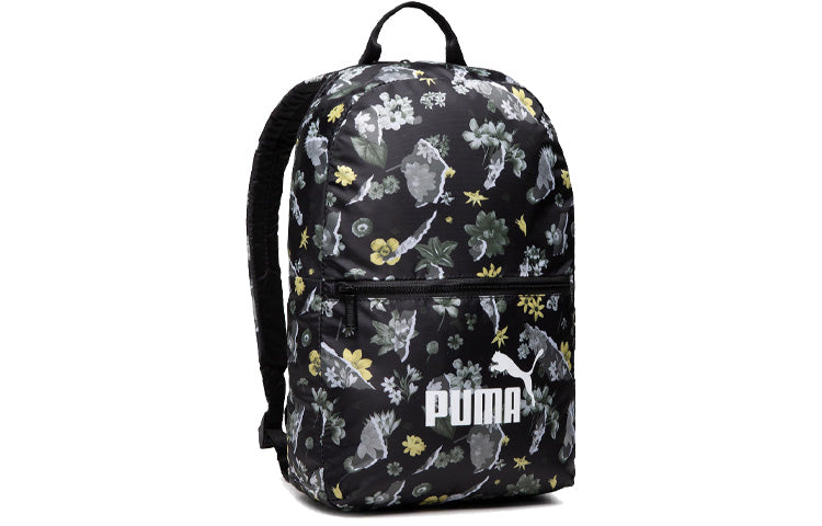 (WMNS) PUMA Core Seasonal Daypack Backpack 'Black White Purple Yellow' 077381-01