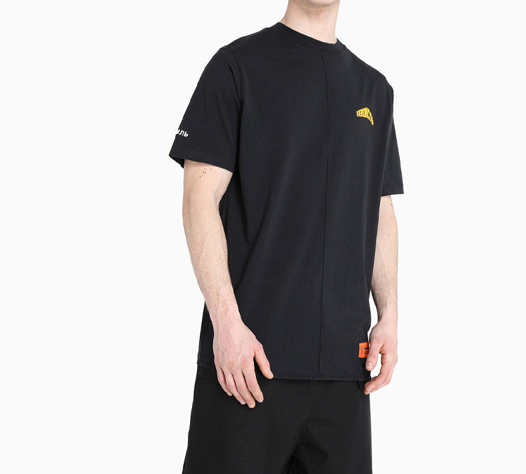 Men's HERON PRESTON Alphabet Logo Printing Short Sleeve Black HMAA010S209140261060