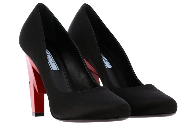 (WMNS) PRADA Satine Thunder Heels 'Black Red' 1I834L_QU6-_F0N98_F_105