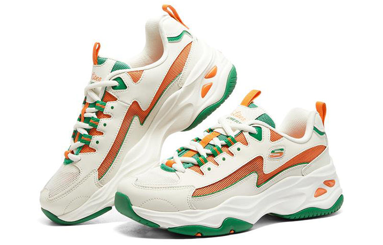 (WMNS) Skechers D'lites 4.0 'White Green' 896130-NTMT