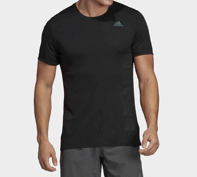 adidas Logo Breathable Short Sleeve Black DQ1846