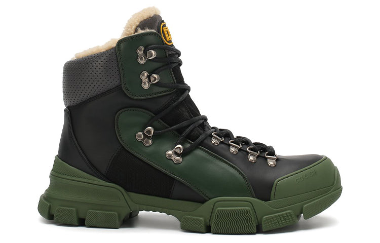 Gucci Flashtrek High-top With Wool 'Black Green' 548714-D6090-1087