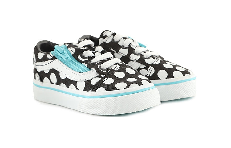 Vans Old Skool Zip Toddler 'Polka Dots - Black' VN0A38EFMMX