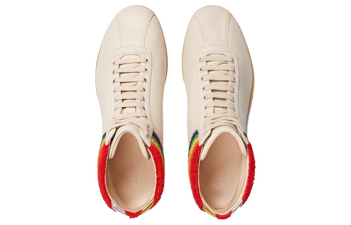 Gucci Lace Up High Top 'Rainbow Heel Collar' 473375-DOPO0-9080