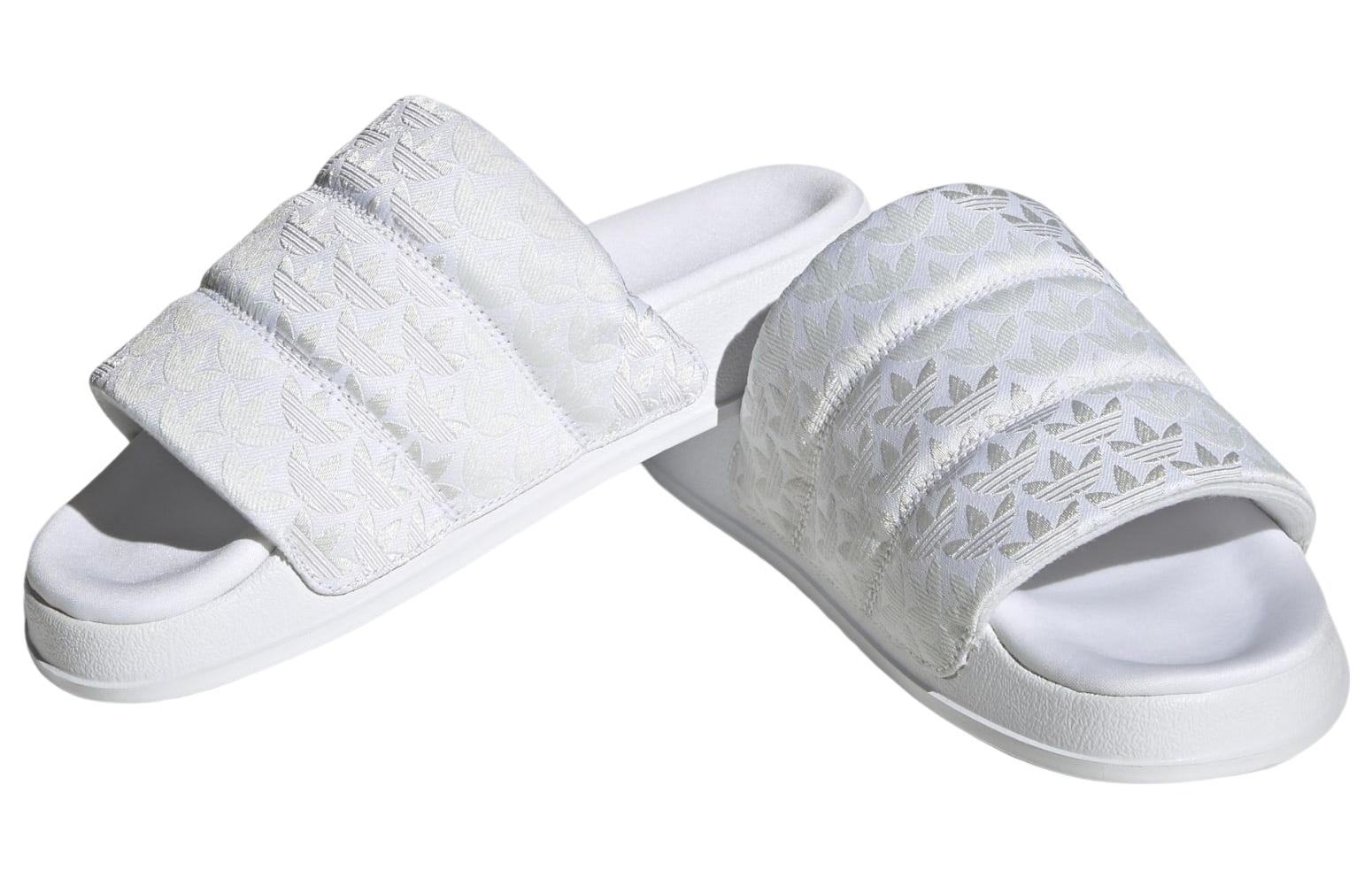 (WMNS) adidas Adilette Essential Slides 'Trefoil Monogram - White' HQ6070