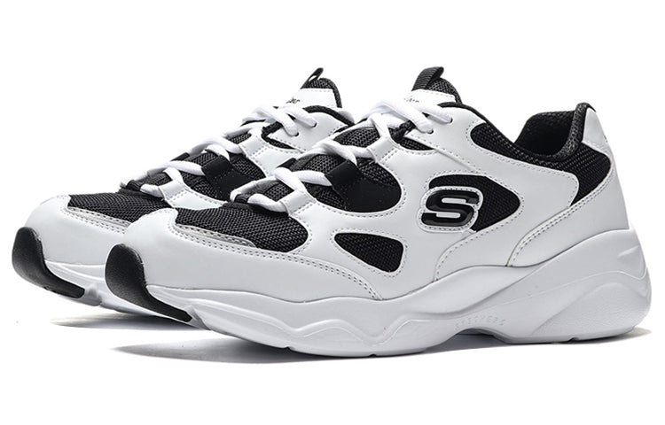 (WMNS) Skechers D'Lites Airy Low-Top Daddy Shoes White/Black 88888364-WBK
