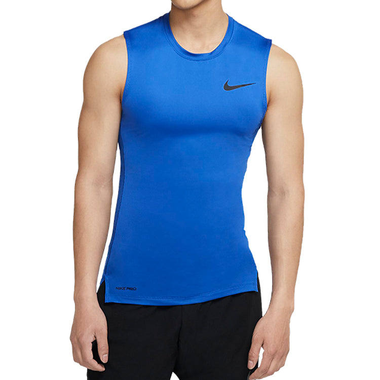 Nike Pro Logo Training Tight Vest Blue Royal blue BV5601-480