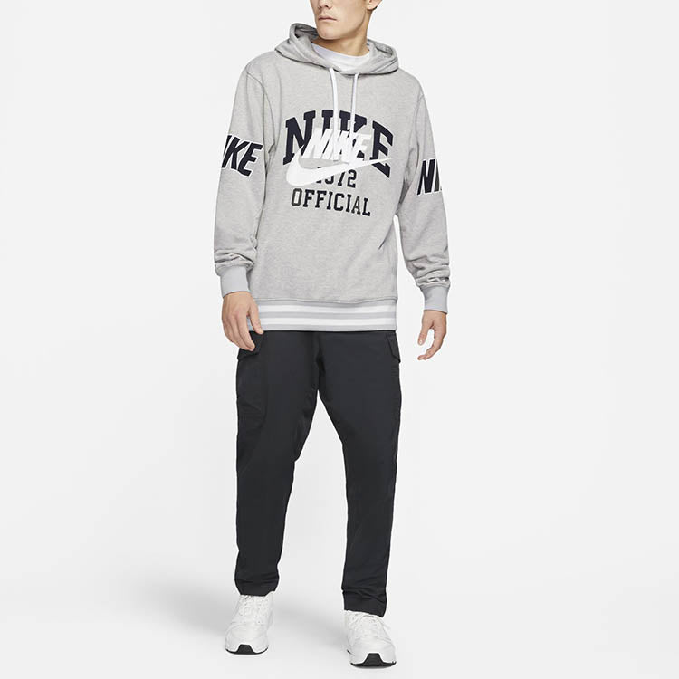 Men's Nike Large Logo Printing Loose Gray DD6169-050