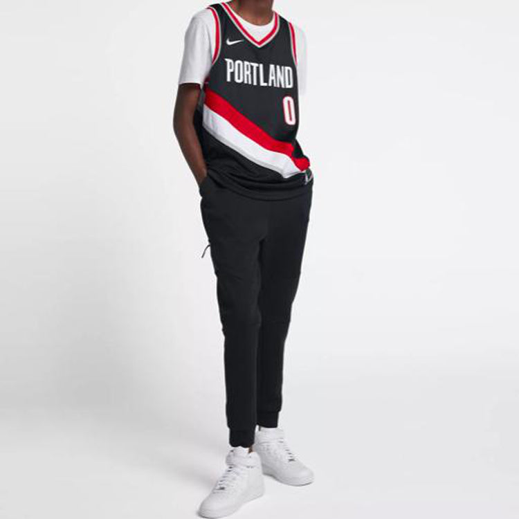 Nike NBA Damian Lillard Icon Edition Swingman Jersey 'Red Black' 864505-010