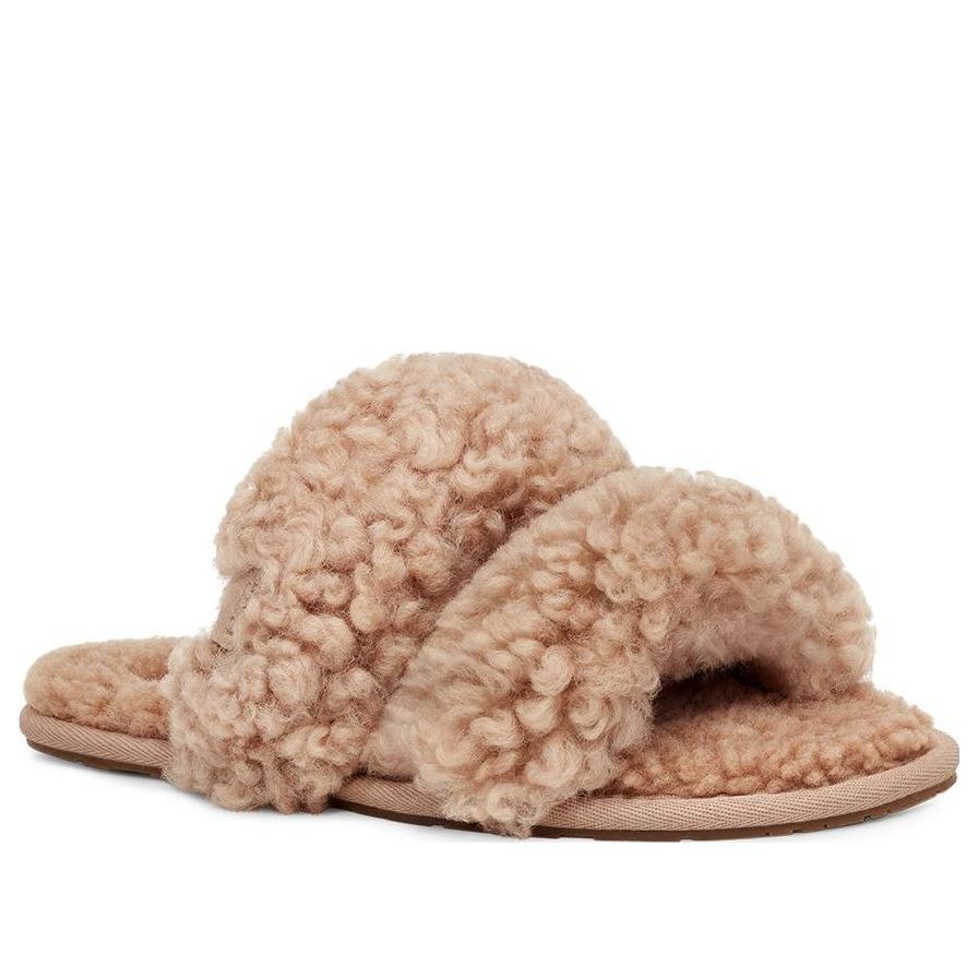 (WMNS) UGG Maxi Curly Scuffetta 'Sand' 1130837-SAN