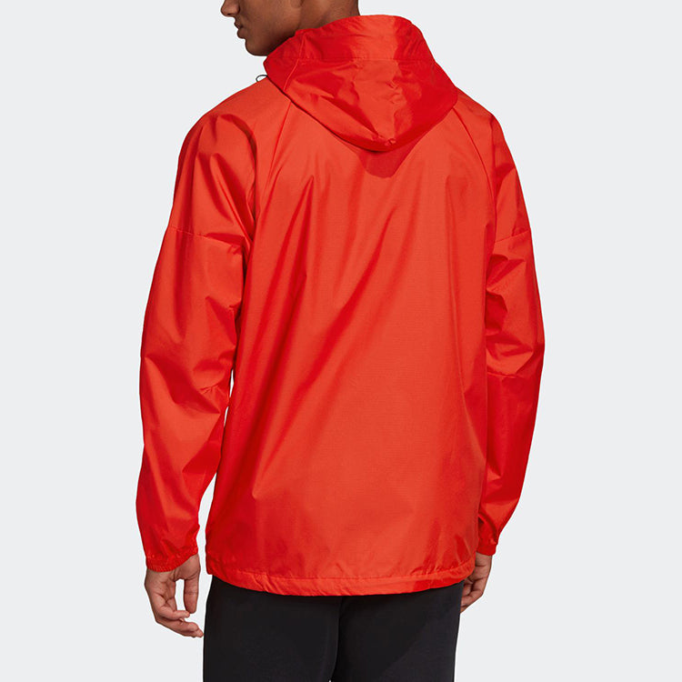 adidas W.N.D. JKT Casual Sports hooded Woven Jacket Pink Red Fluorescence DZ0051