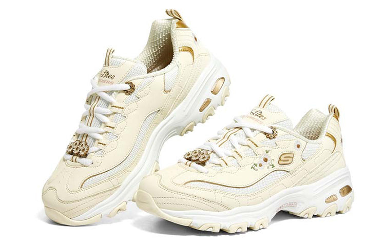 (WMNS) Skechers D'Lites 'Cream White' 149638-NTMT