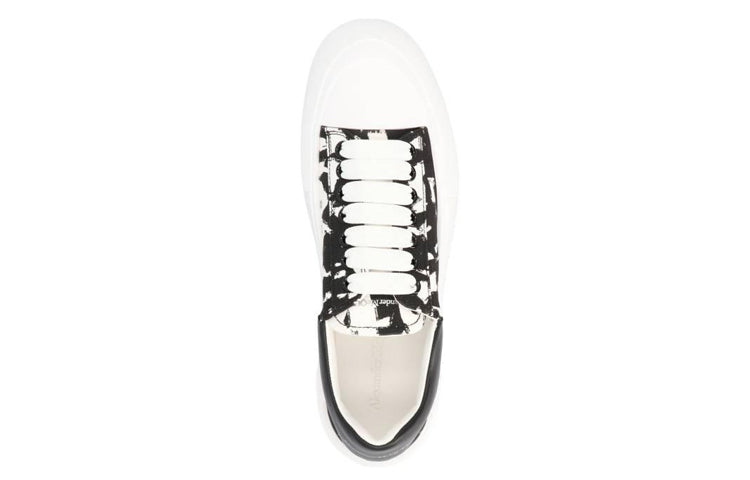 Alexander McQueen Graffiti Printed Low-Top Sneakers 'Black White' 705199W4TG79061