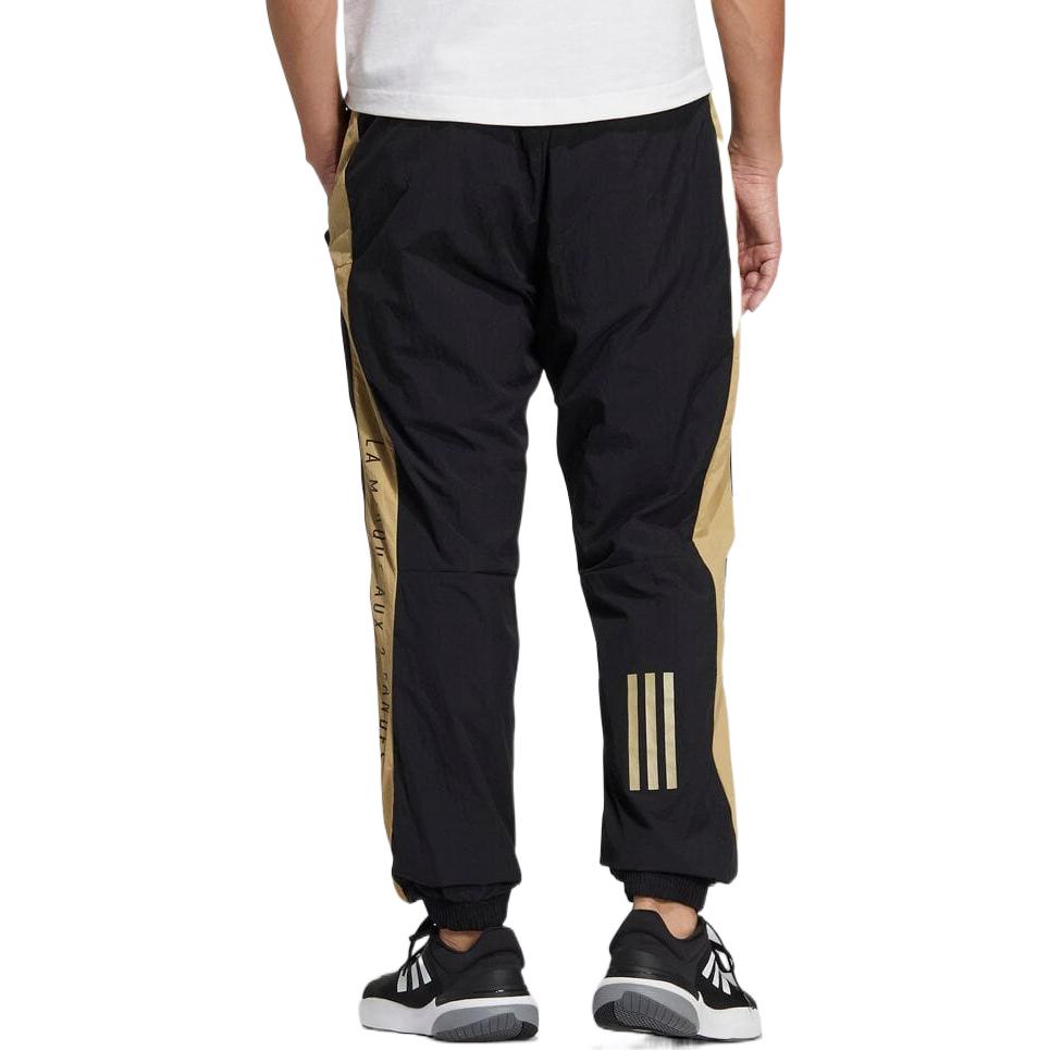 adidas Alphabet Colorblock Elastic Waistband Bundle Feet Sports Pants Men's Black Beige HM2692