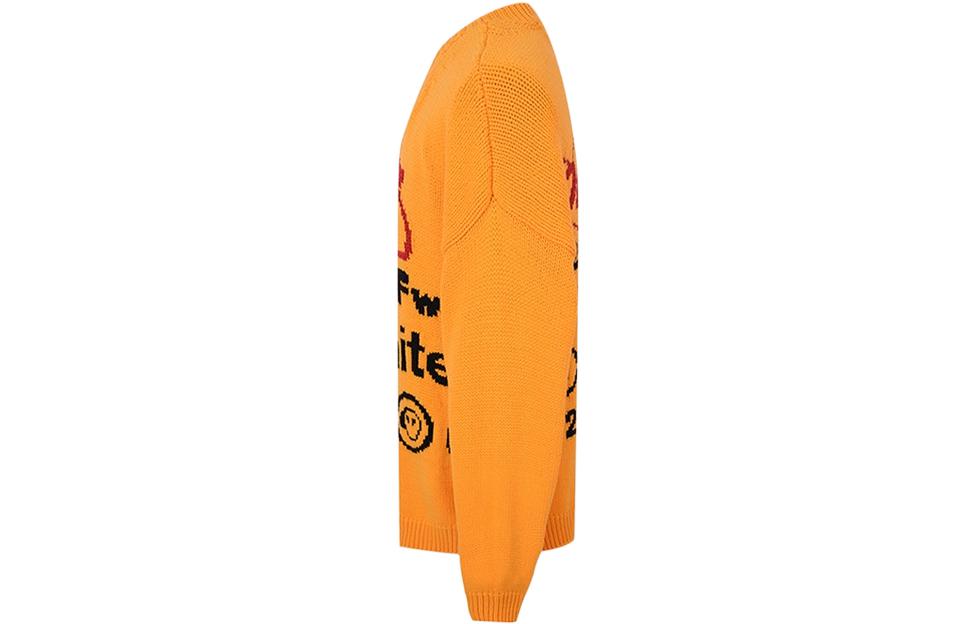 Off-White Industrial Y013 Knit Crewneck Tee 'Yellow' OMHE032F19E370166010