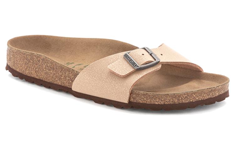 (WMNS) Birkenstock Madrid Birko-Flor White Narrow Fit 'Pink' 1020504