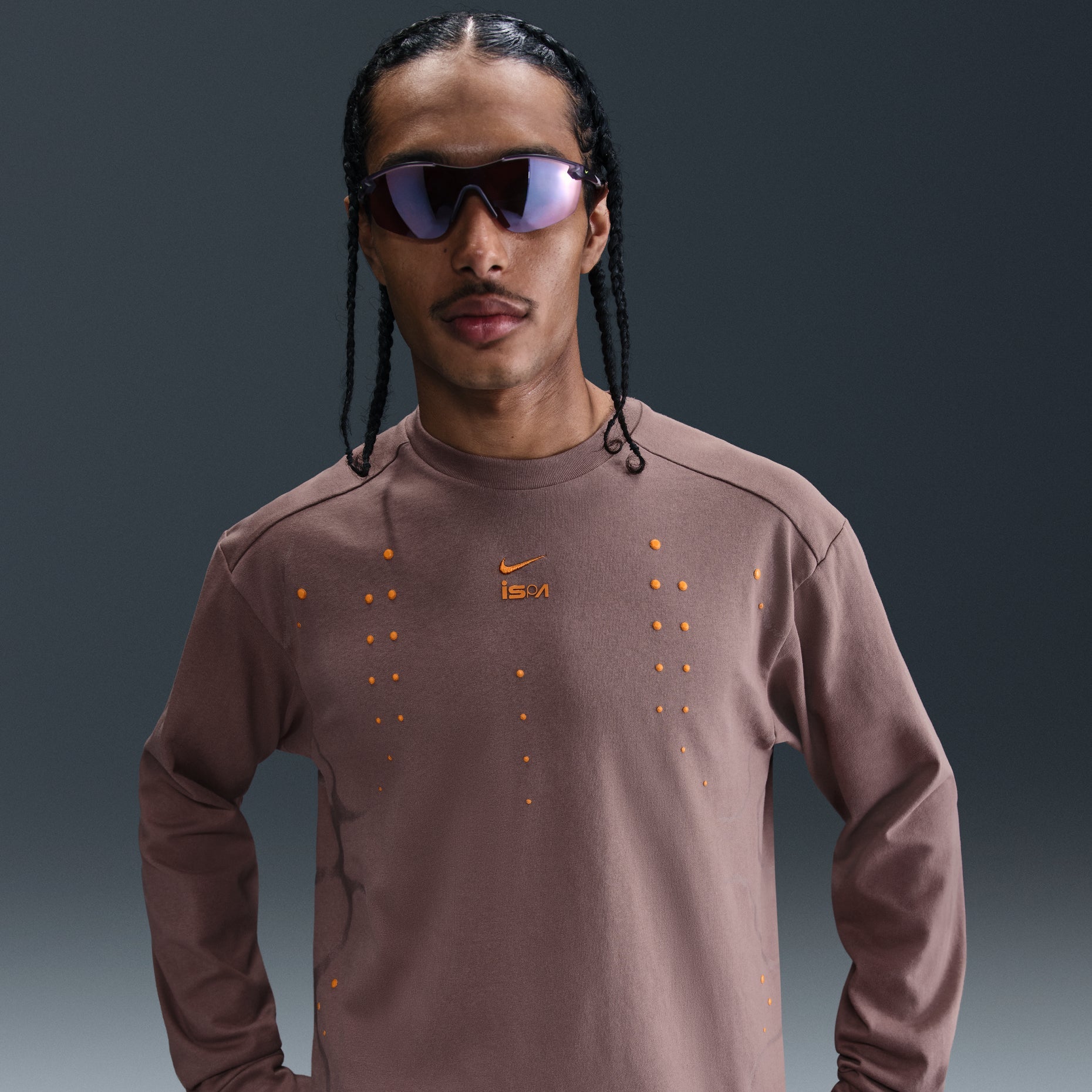 Nike ISPA Long Sleeve T-shirt Asia Sizing 'Smokey Mauve' HJ9087-208