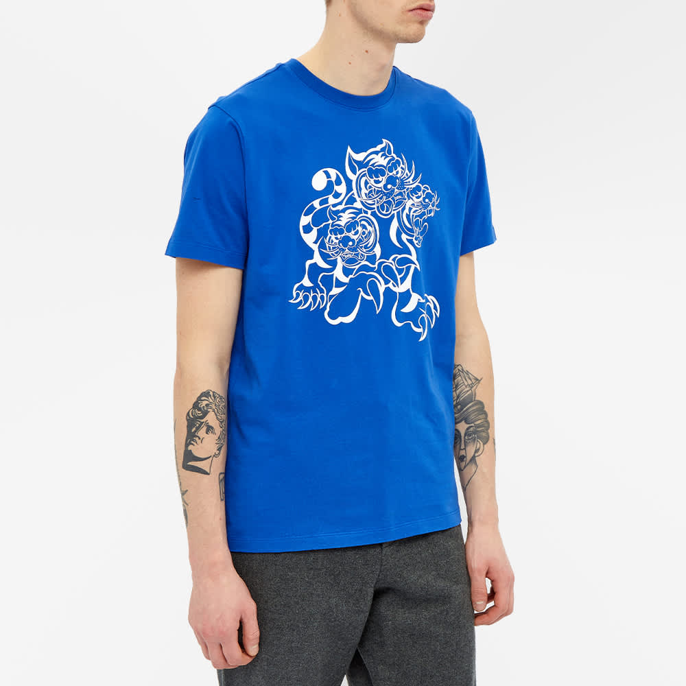 Men's KENZO SS21 Tiger Printing Short Sleeve Royal blue FB55TS0224SA-71