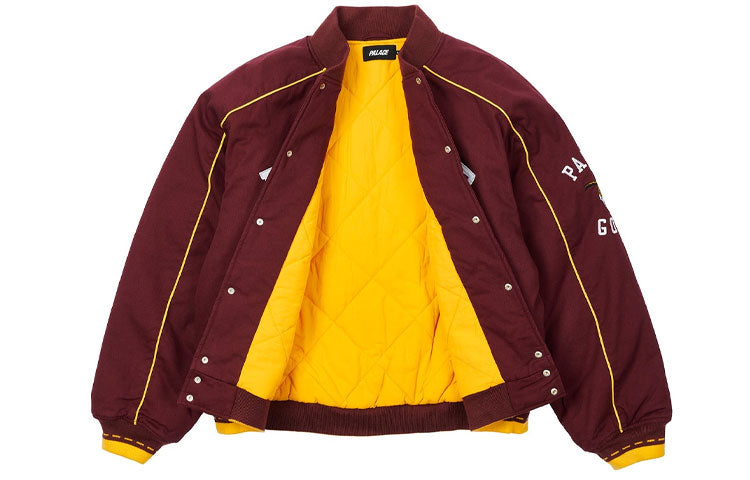 Palace SS22 Varsity Jacket 'Burgundy' P22JK108