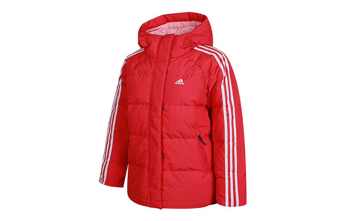 (WMNS) adidas Puff Hooded Windproof Down Jacket Pink GF0003
