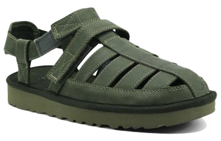 UGG Dune Fisherman Cowhide Green Sandals 1102694-MSG