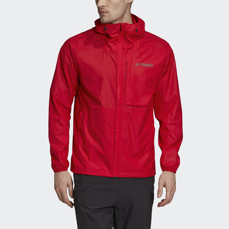 adidas Casual Sports hooded Long Sleeves Jacket Red GE9941