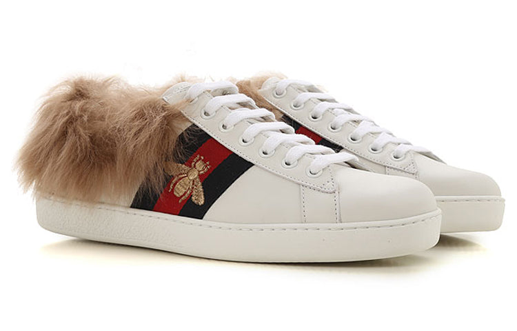 (WMNS) Gucci Ace Wool Embroidered 'Bee' 496093-0FI50-9096