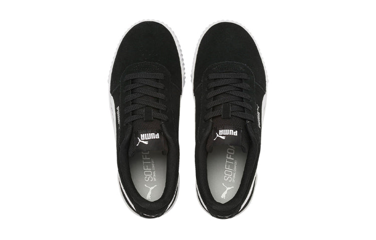 (GS) PUMA Carina Casual Board Shoes Black/White 370532-01