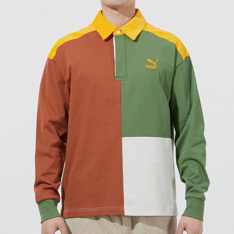 PUMA Retro Color Block Polo Shirt 'Green' 534680-17